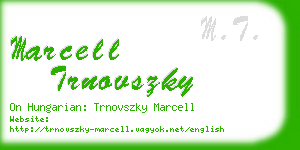 marcell trnovszky business card
